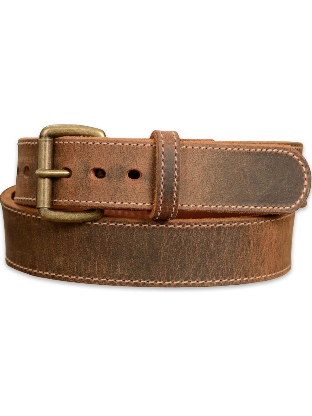 Men's Steel Core Leather Gun Belt - Durable 1.5" Tactical Belt for Everyday Wear